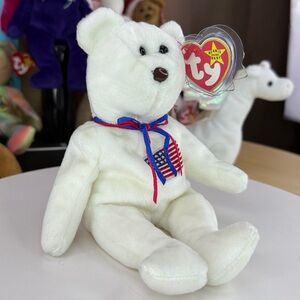 ❤️TY Libearty Beanie Baby 1996 - Rare PVC German Nürnberg & Waterloo Tag